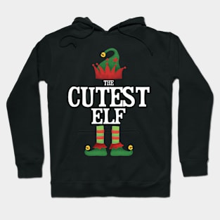 Cutest Elf Matching Family Group Christmas Party Pajamas Hoodie